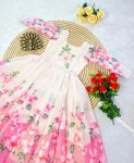 LATEST SOFT ORGANZA DIGITAL PRINTED ONE PIECE CASUAL WEAR WHOLESALE PRICE ETHNIC GARMENT (11)