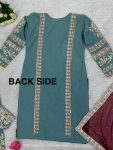 LATEST TABBY ORGANZA CHAIN STITCH WORK AND FANCY HAND WORK TOP PALAZZO WITH DUPATTA FESTIVE WEAR WHOLESALE PRICE ETHNIC GARMENT (4)