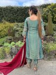 LATEST TABBY ORGANZA CHAIN STITCH WORK AND FANCY HAND WORK TOP PALAZZO WITH DUPATTA FESTIVE WEAR WHOLESALE PRICE ETHNIC GARMENT (4)