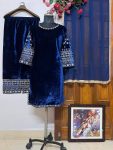 LATEST VELVET SEQUENCE EMBROIDERY WORK TOP PALAZZO WITH DUPATTA FESTIVE WEAR WHOLESALE PRICE ETHNIC GARMNET (2)