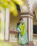 MOST PICKED BANARASI SILK WEAVING WORK SAREE WITH UNSTITCHED BLOUSE PARTY WEAR WHOLESALE PRICE ETHNIC GARMENT (4)