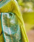 MOST PICKED BANARASI SILK WEAVING WORK SAREE WITH UNSTITCHED BLOUSE PARTY WEAR WHOLESALE PRICE ETHNIC GARMENT (4)