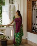 MOST PICKED BANARASI SILK WEAVING WORK SAREE WITH UNSTITCHED BLOUSE PARTY WEAR WHOLESALE PRICE ETHNIC GARMENT (7)
