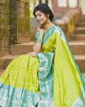 MOST PICKED BANARASI SILK WEAVING WORK SAREE WITH UNSTITCHED BLOUSE PARTY WEAR WHOLESALE PRICE ETHNIC GARMENT (4)