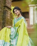 MOST PICKED BANARASI SILK WEAVING WORK SAREE WITH UNSTITCHED BLOUSE PARTY WEAR WHOLESALE PRICE ETHNIC GARMENT (4)