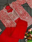 MOST PICKED GEORGETTE EMBROIDERY WORK PALAZZO CHOLI WITH KOTI PARTY WEAR WHOLESALE PRICE ETHNIC GARMENT (7)