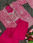 MOST PICKED GEORGETTE EMBROIDERY WORK PALAZZO CHOLI WITH KOTI PARTY WEAR WHOLESALE PRICE ETHNIC GARMENT (5)