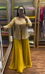 MOST PICKED GEORGETTE  EMBROIDERY WORK PALAZZO CHOLI WITH KOTI YELLOW