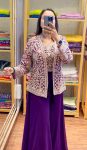 MOST PICKED GEORGETTE EMBROIDERY WORK PALAZZO CHOLI WITH KOTI PARTY WEAR WHOLESALE PRICE ETHNIC GARMENT (10)