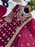 MOST PICKED GEORGETTE EMBROIDREY SEQUENCE TOP PALAZZO WITH DUPATTA PARTY WEAR WHOLESALE PRICE ETHNIC GARMENT (6)