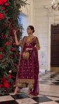 MOST PICKED GEORGETTE EMBROIDREY SEQUENCE TOP PALAZZO WITH DUPATTA PARTY WEAR WHOLESALE PRICE ETHNIC GARMENT (6)