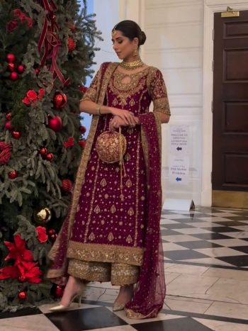 MOST PICKED GEORGETTE EMBROIDERY SEQUENCE WORK TOP PALAZZO WITH DUPATTA MAROON