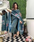 MOST PICKED GOLD SHIMMER SILK CODING EMBROIDERY WORK TOP BOTTOM WITH DIGITAL PRINTED DUPATTA PARTY WEAR WHOLESALE PRICE ETHNIC GARMENT (8)