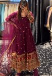 NER ARRIVAL GEORGETTE SEQUENCE EMBROIDERY WORK GOWN BOTTOM WITH DUPATTA FESTIVE WEAR WHOLESALE PRICE ETHNIC GARMENT (4)