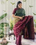 NEW ARRIVAL BANARASI SILK WEAVING WORK SAREE WITH UNSTITCHED BLOUSE PARTY WEAR WHOLESALE PRICE ETHNIC GARMENT (8)