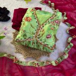 NEW ARRIVAL CHINON DIGITAL PRINTED MULTI COLOR BEAUTIFUL HAND MADE WORK GOWN BOTTOM WITH DUPATTA FESTIVE WEAR WHOLESALE PRICE ETHNIC GARMENT (2)