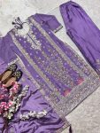 NEW ARRIVAL CHINON EMBROIDERY SEQUENCE CODING WORK TOP PALAZZO WITH DUPATTA PARTY WEAR WHOLESALE PRICE ETHNIC GARMENT (3)