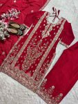 NEW ARRIVAL CHINON EMBROIDERY SEQUENCE CODING WORK TOP PALAZZO WITH DUPATTA PARTY WEAR WHOLESALE PRICE ETHNIC GARMENT (2)