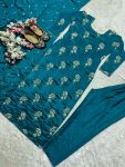 NEW ARRIVAL CHINON EMBROIDERY SEQUENCE WITH MOTI WORK LACE BORDER TOP BOTTOM WITH DUPATTA FESTIVE WEAR WHOLESALE PRICE ETHNIC GARMENT (4)