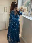 NEW ARRIVAL CHINON EMBROIDERY SEQUENCE WITH MOTI WORK LACE BORDER TOP BOTTOM WITH DUPATTA FESTIVE WEAR WHOLESALE PRICE ETHNIC GARMENT (2)