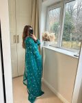 NEW ARRIVAL CHINON EMBROIDERY SEQUENCE WITH MOTI WORK LACE BORDER TOP BOTTOM WITH DUPATTA FESTIVE WEAR WHOLESALE PRICE ETHNIC GARMENT (4)