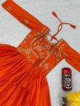 NEW ARRIVAL CHINON EMBROIDERY SEQUENCE WORK GOWN FESTIVE WEAR WHOLESALE PRICE ETHNIC GARMENT (1)