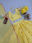 NEW ARRIVAL CHINON EMBROIDERY THREAD WORK LEHENGA CHOLI WITH DUPATTA WEDDING WEAR WHOLESALE PRICE ETHNIC GARMENT (9)