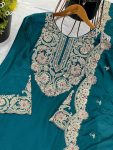 NEW ARRIVAL CHINON SILK EMBROIDERY CODING DORI-SEQUENCE WORK TOP SHARARA WITH DUPATTA FESTIVE WEAR WHOLESALE PRICE ETHNIC GARMENT (4)
