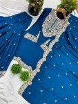 NEW ARRIVAL CHINON SILK EMBROIDERY CODING DORI-SEQUENCE WORK TOP SHARARA WITH DUPATTA PARTY WEAR WHOLESALE PRICE ETHNIC GARMENT (3)