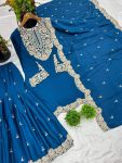 NEW ARRIVAL CHINON SILK EMBROIDERY CODING DORI-SEQUENCE WORK TOP SHARARA WITH DUPATTA PARTY WEAR WHOLESALE PRICE ETHNIC GARMENT (3)