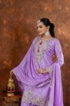 NEW ARRIVAL CHINON SILK EMBROIDERY SEQUENCE CODING DORI WITH FANCY LATKAN AND TASSLES FESTIVE WEAR WHOLESALE PRICE ETHNIC GARMENT (5)