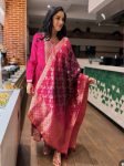 NEW ARRIVAL CHINON SILK EMBROIDERY SEQUENCE WORK GOWN BOTTOM WITH DUPATTTA FESTIVE WEAR WHOLESALE PRICE ETHNIC GARMENT (18)