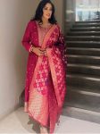 NEW ARRIVAL CHINON SILK EMBROIDERY SEQUENCE WORK GOWN BOTTOM WITH DUPATTTA FESTIVE WEAR WHOLESALE PRICE ETHNIC GARMENT (18)
