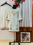 NEW ARRIVAL CHINON SILK SEQUENCE THREAD EMBROIDERY WORK TOP BOTTOM WITH DUPATTA PARTY WEAR WHOLESALE PRICE ETHNIC GARMENT (6)