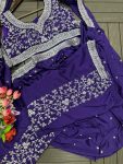 NEW ARRIVAL CHINON THREAD SEQUENCE WORK STITCHED BLOUSE PALAZZO WITH DUPATTA PARTY WEAR WHOLESALE PRICE ETHNIC GARMENT (7)