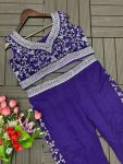 NEW ARRIVAL CHINON THREAD SEQUENCE WORK STITCHED BLOUSE PALAZZO WITH DUPATTA PARTY WEAR WHOLESALE PRICE ETHNIC GARMENT (7)