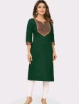 NEW ARRIVAL COTTON EMBROIDERY WORK KURTI FESTIVE WEAR WHOLESALE PRICE ETHNIC GARMENT (12)