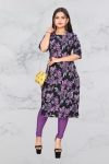 NEW ARRIVAL CREEP DIGITAL PRINTED KURTI  LAVENDER