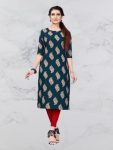 NEW ARRIVAL CREEP DIGITAL PRINTED KURTI CASUAL WEAR WHOLESALE PRICE ETHNIC GARMENT (24)