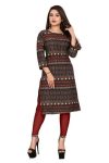 NEW ARRIVAL CREEP DIGITAL PRINTED KURTI  MAROON