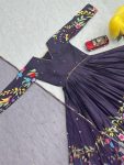 NEW ARRIVAL CREPE KALAMKARI PRINT MOTHER DAUGHTER GOWN DUPATTA SET FESTIVE WEAR WHOELSALE PRICE ETHNIC GARMENT (3)