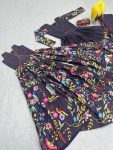 NEW ARRIVAL CREPE KALAMKARI PRINT MOTHER DAUGHTER GOWN DUPATTA SET FESTIVE WEAR WHOELSALE PRICE ETHNIC GARMENT (3)