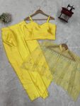 NEW ARRIVAL CREPE PLAIN TUBE TOP PLEATED DHOTI WITH NET DESIGNER KOTI PARTY WEAR WHOLESALE PRICE ETHNIC GARMENT (3)