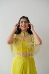 NEW ARRIVAL CREPE PLAIN TUBE TOP PLEATED DHOTI WITH NET DESIGNER KOTI PARTY WEAR WHOLESALE PRICE ETHNIC GARMENT (3)