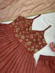 NEW ARRIVAL FENDI SILK EMBROIDERY SEQUENCE WORK GOWN BOTTOM WITH DUPATTA FESTIVE WEAR WHOLESALE PRICE ETHNIC GARMENT (2)