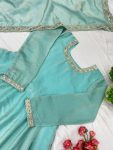 NEW ARRIVAL FENDI SILK EMBROIDERY SEQUENCE WORK GOWN WITH DUPATTA FESTIVE WEAR WHOLESALE PRICE ETHNIC GARMENT (2)