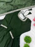 NEW ARRIVAL FENDI SILK EMBROIDERY SEQUENCE WORK GOWN WITH DUPATTA FESTIVE WEAR WHOLESALE PRICE ETHNIC GARMENT (3)