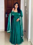 NEW ARRIVAL FENDI SILK EMBROIDERY SEQUENCE WORK  GOWN WITH DUPATTA  RAMA
