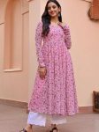 NEW ARRIVAL GEORGETTE DIGITAL PRINTED GOWN FESTIVE WEAR WHOLESALE PRICE ETHNIC GARMENT (4)