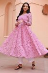 NEW ARRIVAL GEORGETTE DIGITAL PRINTED GOWN FESTIVE WEAR WHOLESALE PRICE ETHNIC GARMENT (4)